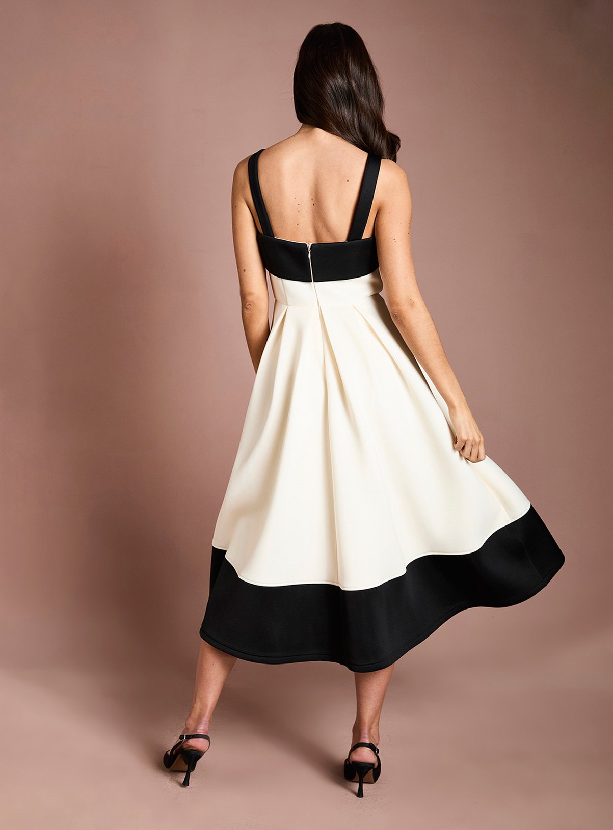 COAST Strappy Printed Scuba Midi Dress 12 - Image 3 thumbnail